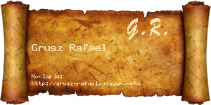 Grusz Rafael névjegykártya